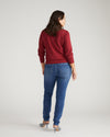 Savvy Fine Knit V Sweater - Garnet