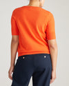 Savvy Fine Knit Sweater Top - Orange Flame