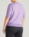 Savvy Fine Knit Sweater Top - Purple Posey
