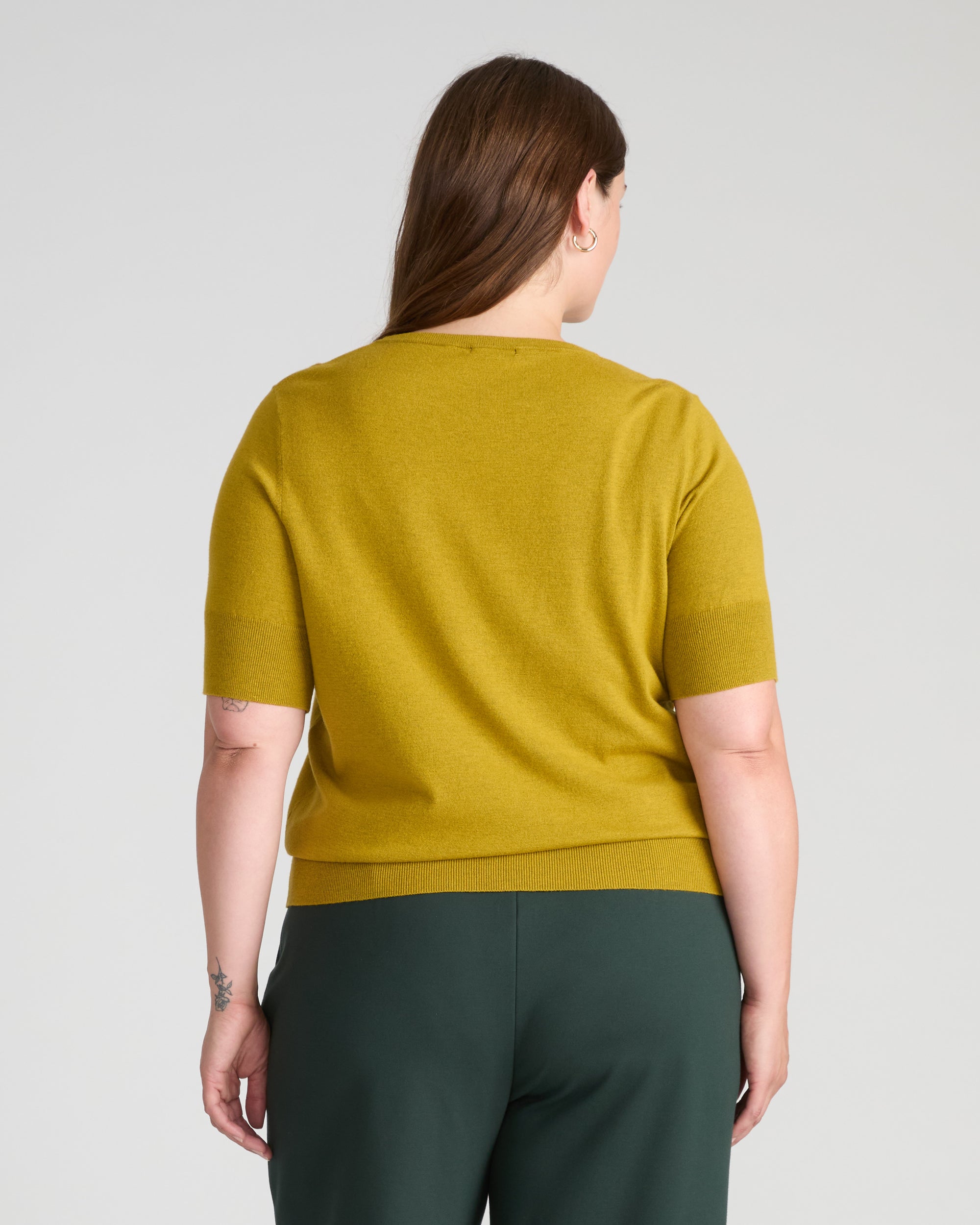 Savvy Fine Knit Sweater Top - Martini Olive | Plus Size & Straight Size Women's Fashion | Universal Standard