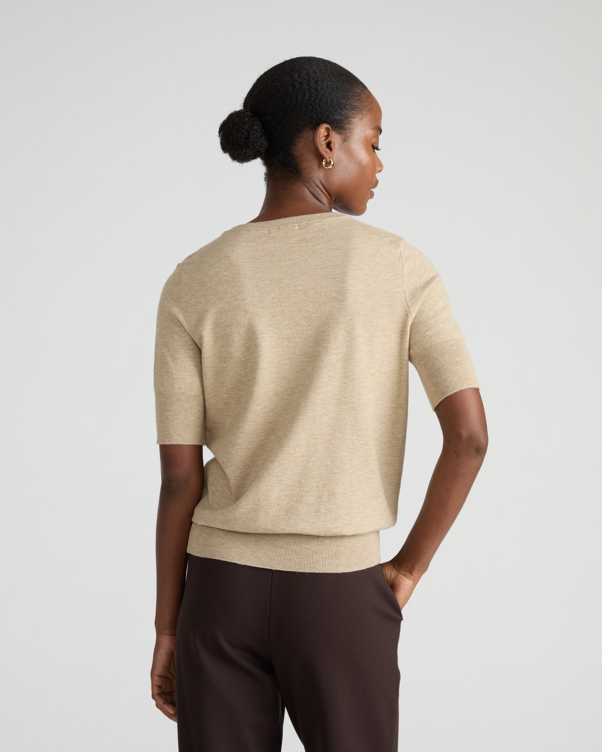 Savvy Fine Knit Sweater Top - Almond Dust | Plus Size & Straight Size Women's Fashion | Universal Standard