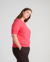 Savvy Fine Knit Sweater Top - Cinnamon Rose | Plus Size & Straight Size Women's Fashion | Universal Standard