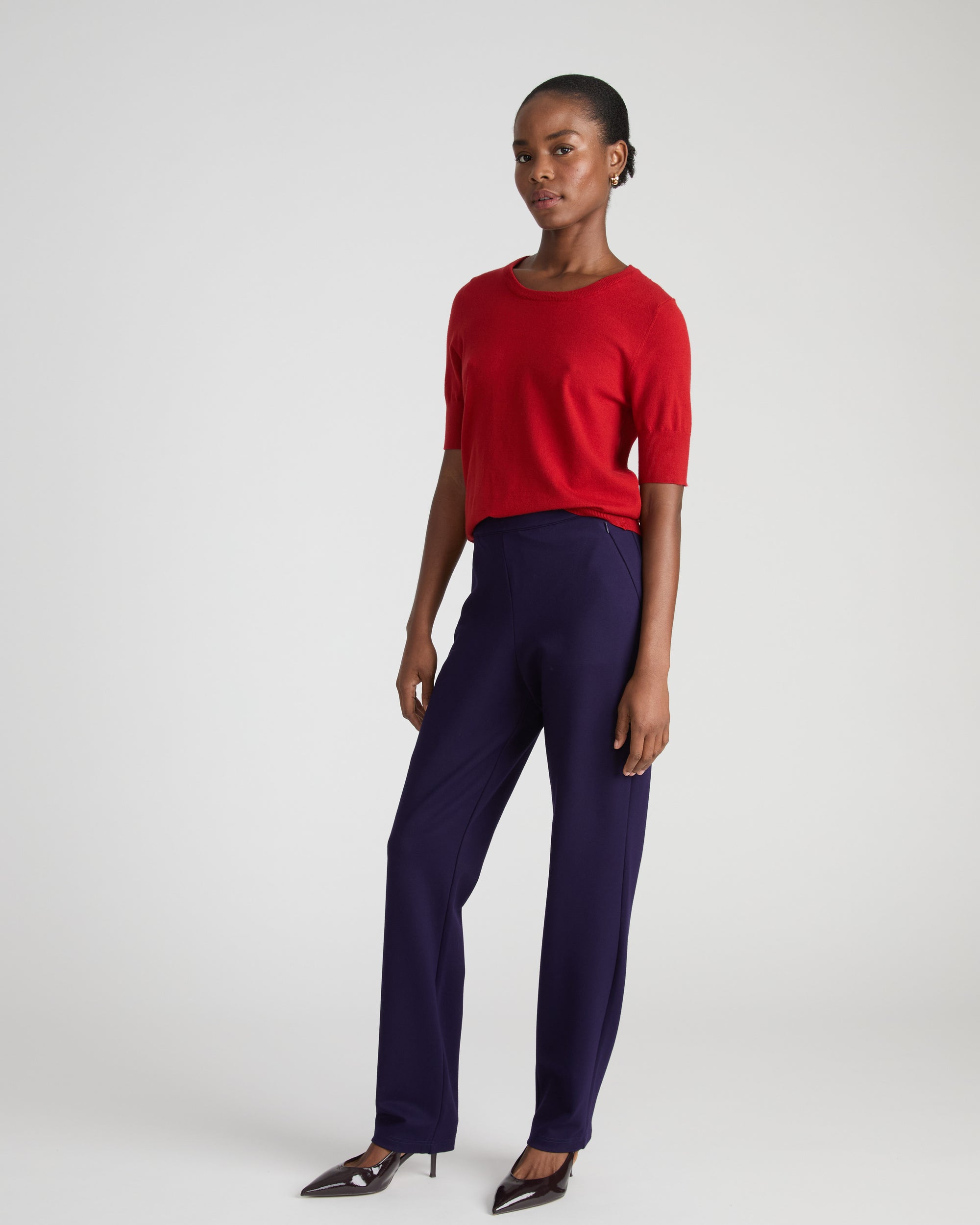 Savvy Fine Knit Sweater Top - Autumnal Red | Plus Size & Straight Size Women's Fashion | Universal Standard