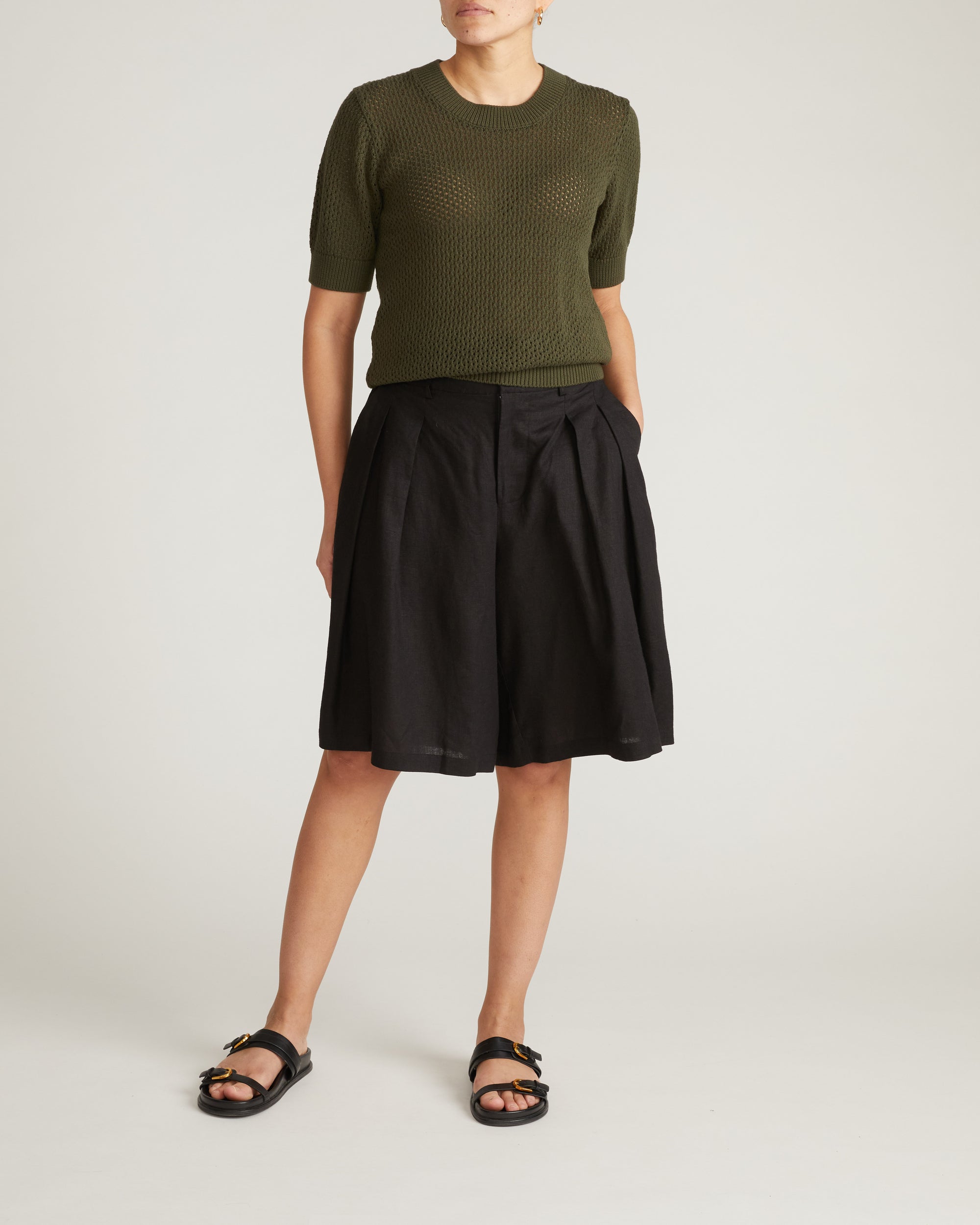 Rosie Pointelle Sweater Top - Camo | Plus Size & Straight Size Women's Fashion | Universal Standard