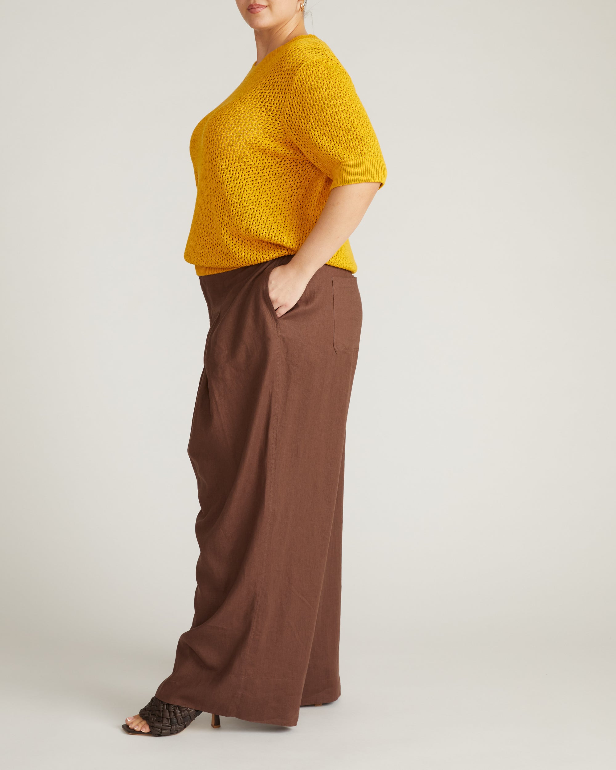 Rosie Pointelle Sweater Top - Goldenrod | Plus Size & Straight Size Women's Fashion | Universal Standard