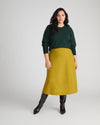 Savvy Fine Knit Crew Sweater - Green Gemstone