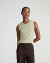 Savvy Fine Knit Sweater Shell - Whisper of Sage