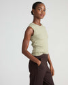 Savvy Fine Knit Sweater Shell - Whisper of Sage