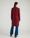 Savvy Double Knit Sweater Cardigan - Red Geranium