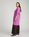 Savvy Double Knit Sweater Cardigan - Purple Vision
