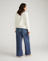 Bruno Sweater - Cream/Blue Grey Microstripe