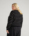 Bruno Sweater - Black/Cream Microstripe