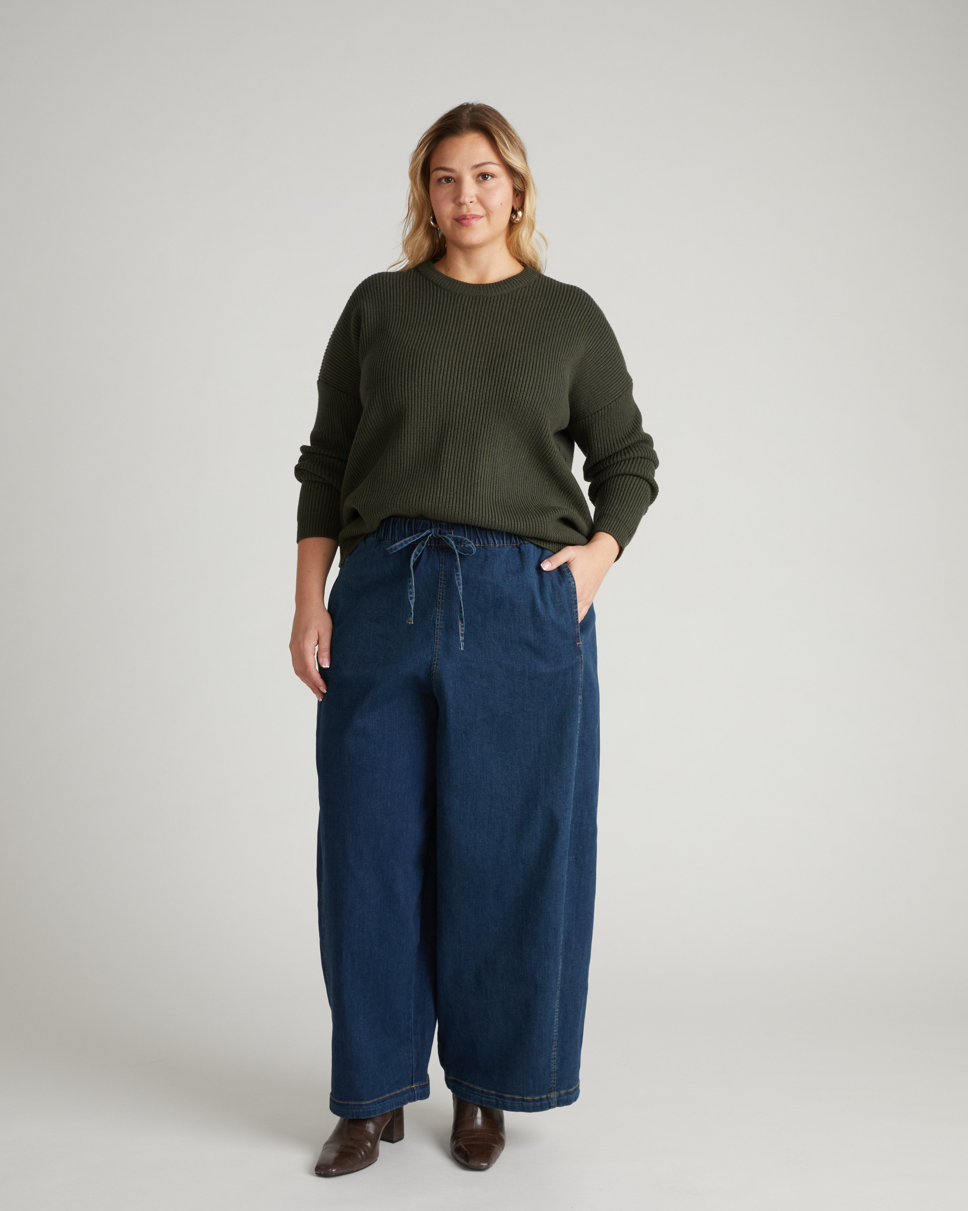 Bruno Sweater - Deep Hiking Green | Plus Size & Straight Size Women's Fashion | Universal Standard