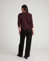 Bruno Sweater - Burgundy/Silver Microstripe | Plus Size & Straight Size Women's Fashion | Universal Standard