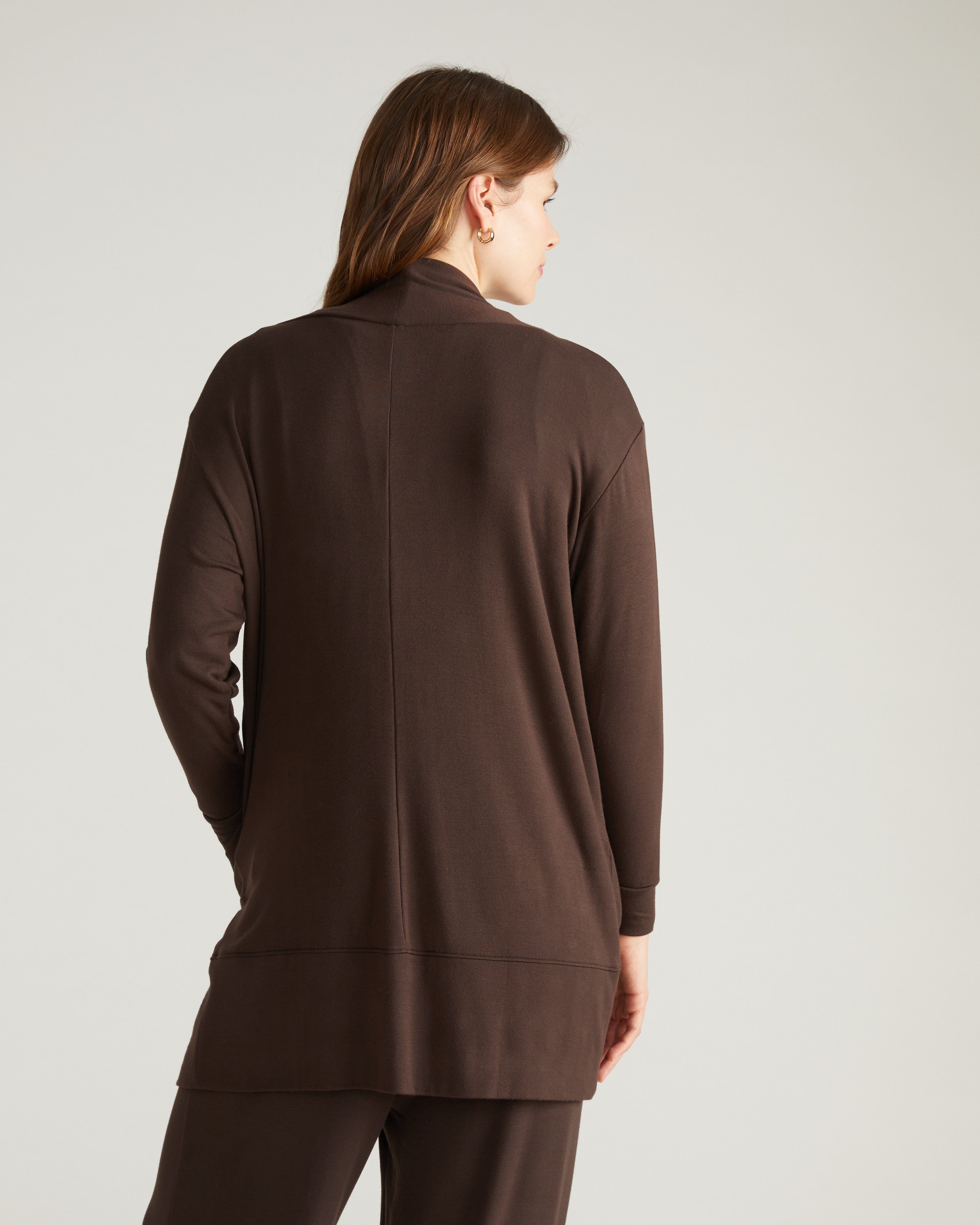 TravelKnit Minimalist Cardigan - Espresso – Universal Standard
