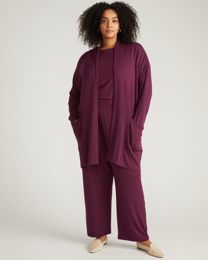 TravelKnit Minimalist Cardigan - Gamay