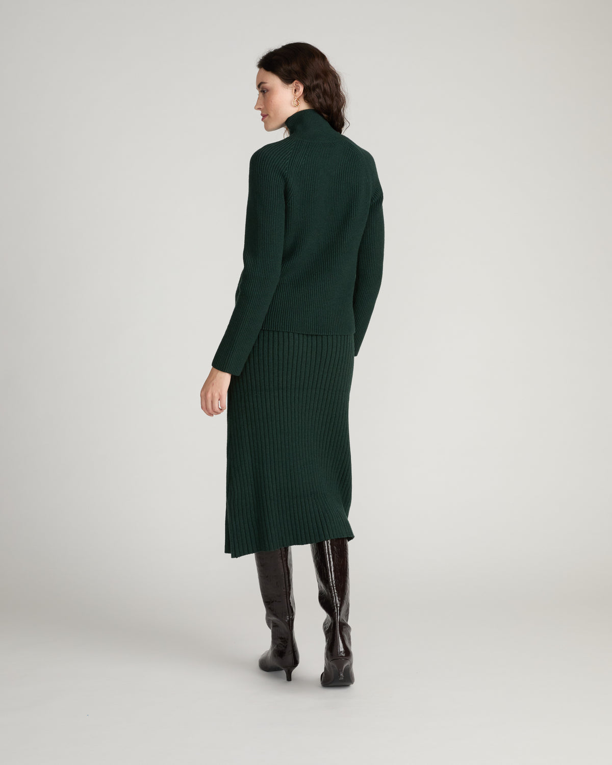Risa Sweater Skirt - Green Gemstone