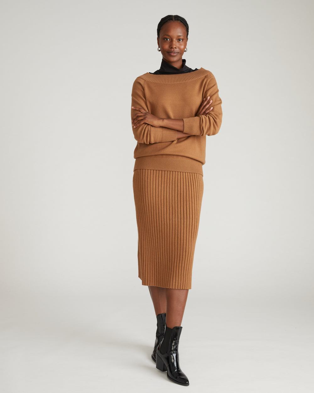 Risa Sweater Skirt - Classic Camel