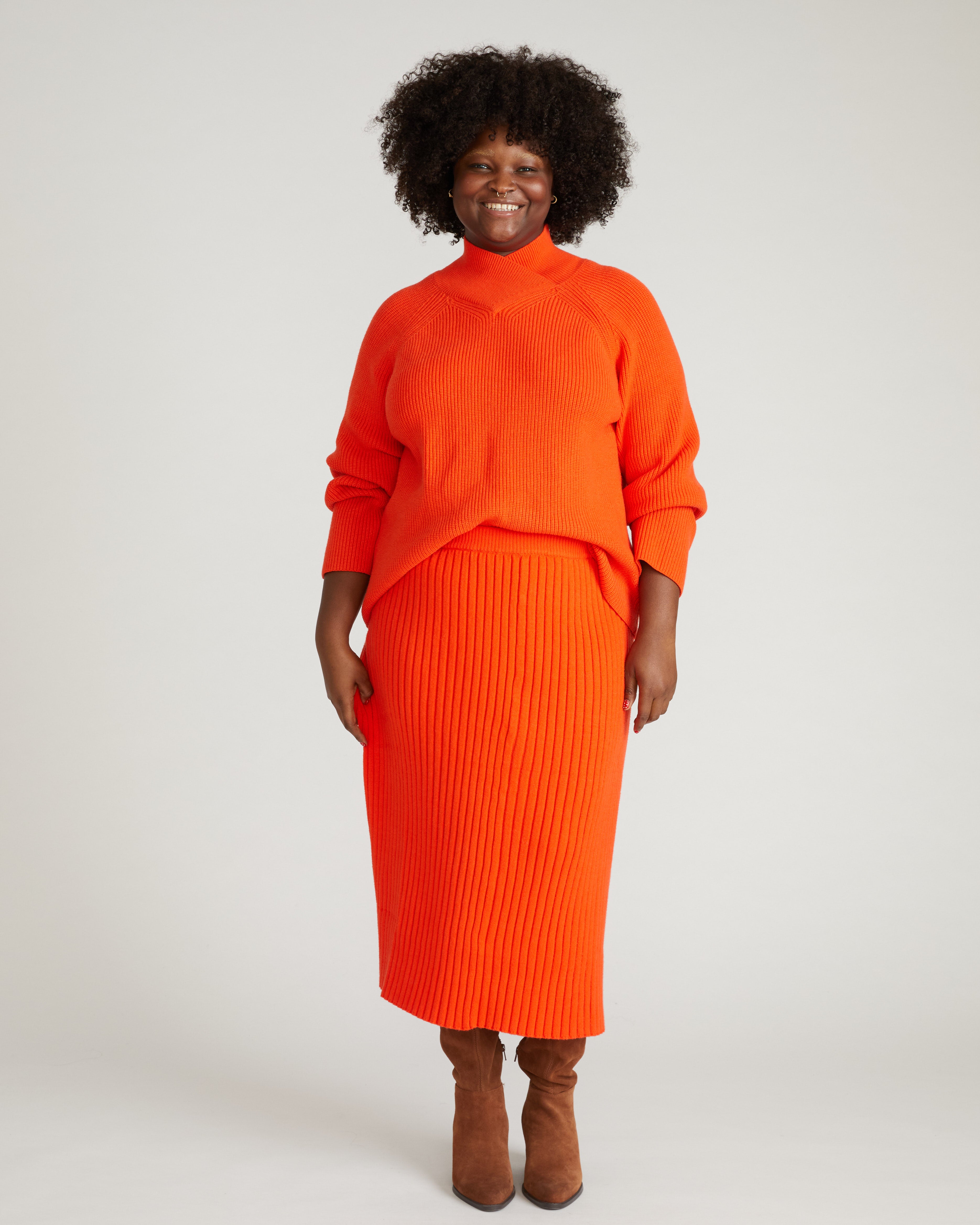 Arly Wrap Neck Sweater - Poppy – Universal Standard