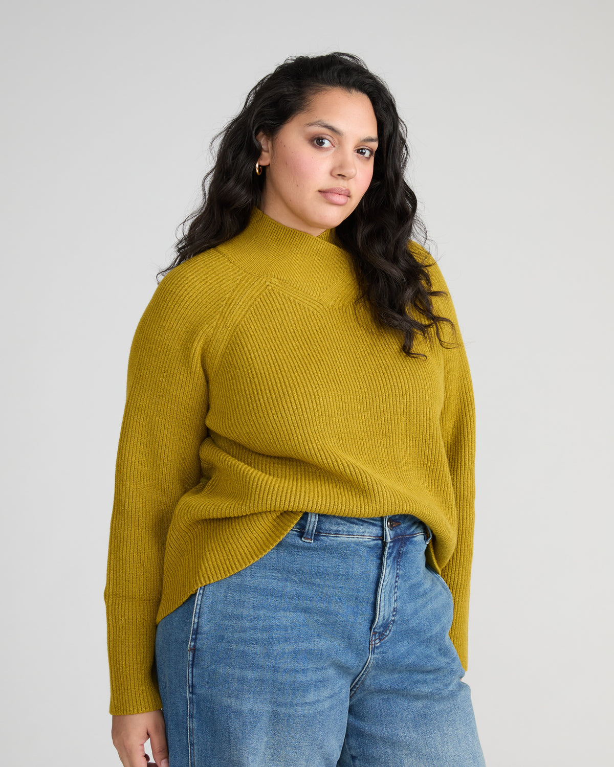 Arly Wrap Neck Sweater - Martini Olive