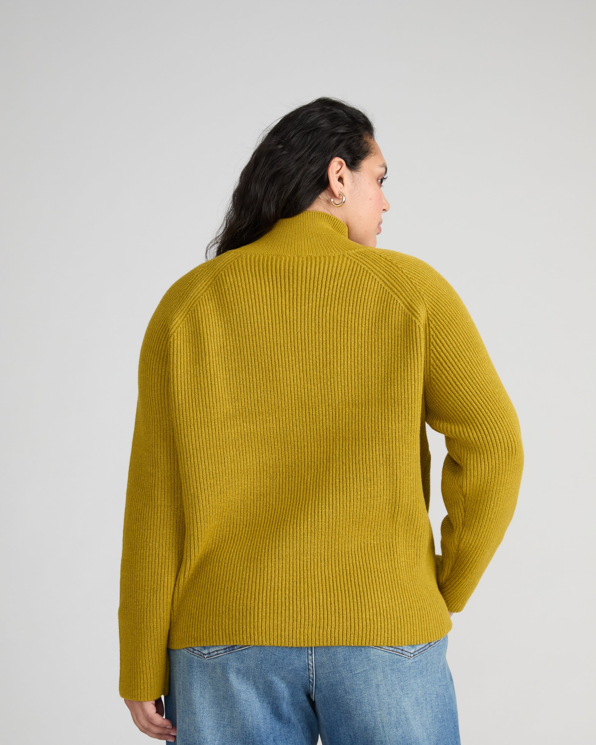 Arly Wrap Neck Sweater - Martini Olive
