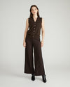 Savvy Fine Knit Cardigan Vest - Espresso
