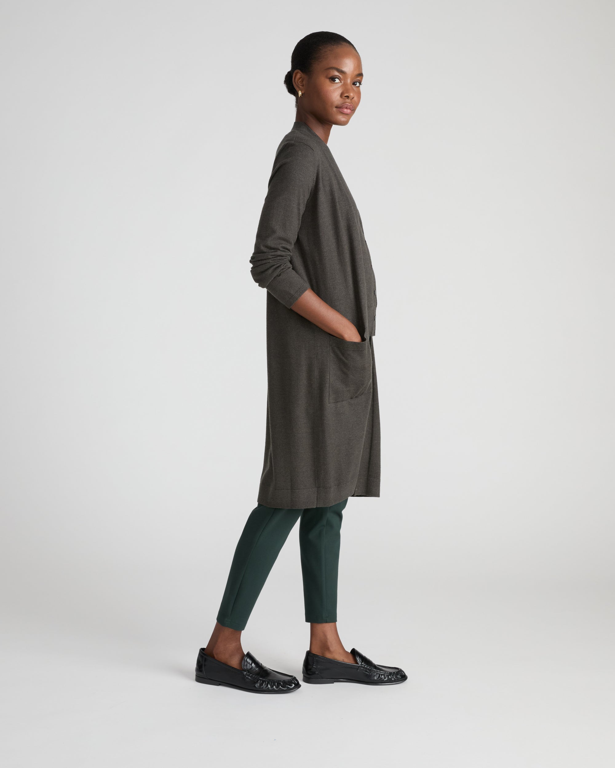 Savvy Double Knit Duster - Dark Gray | Plus Size & Straight Size Women's Fashion | Universal Standard