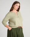 Savvy Fine Knit Crewneck Cardigan - Whisper of Sage | Plus Size & Straight Size Women's Fashion | Universal Standard