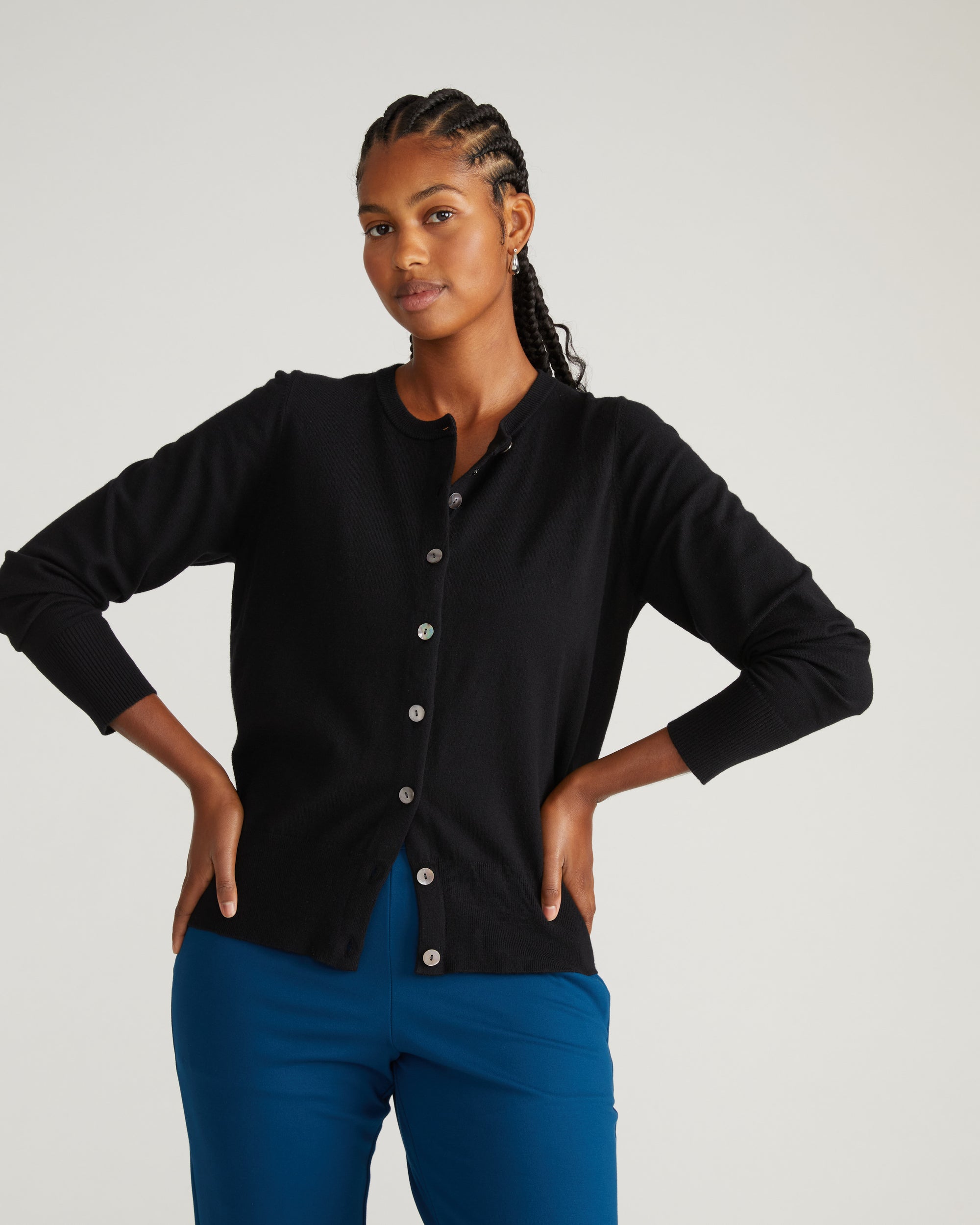 Universal Standard Plus Size Fine Knit Crewneck Cardigan