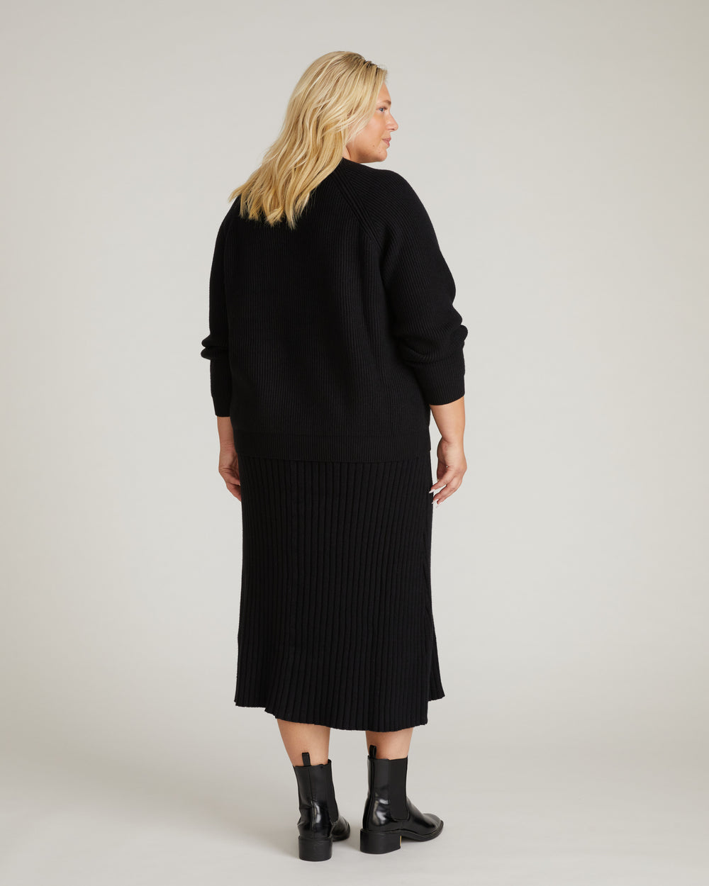 Better-Than-Wool Zip Cardigan - Black