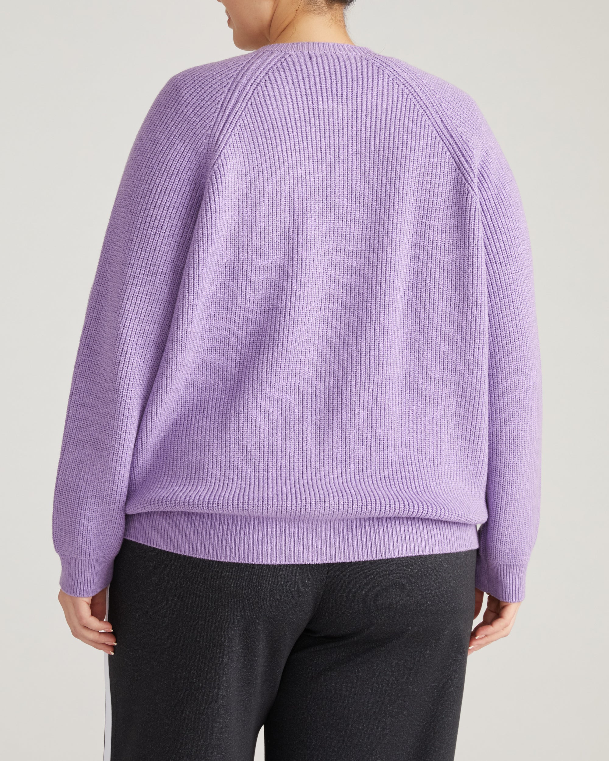 Better-Than-Wool Zip Cardigan - Purple Posey