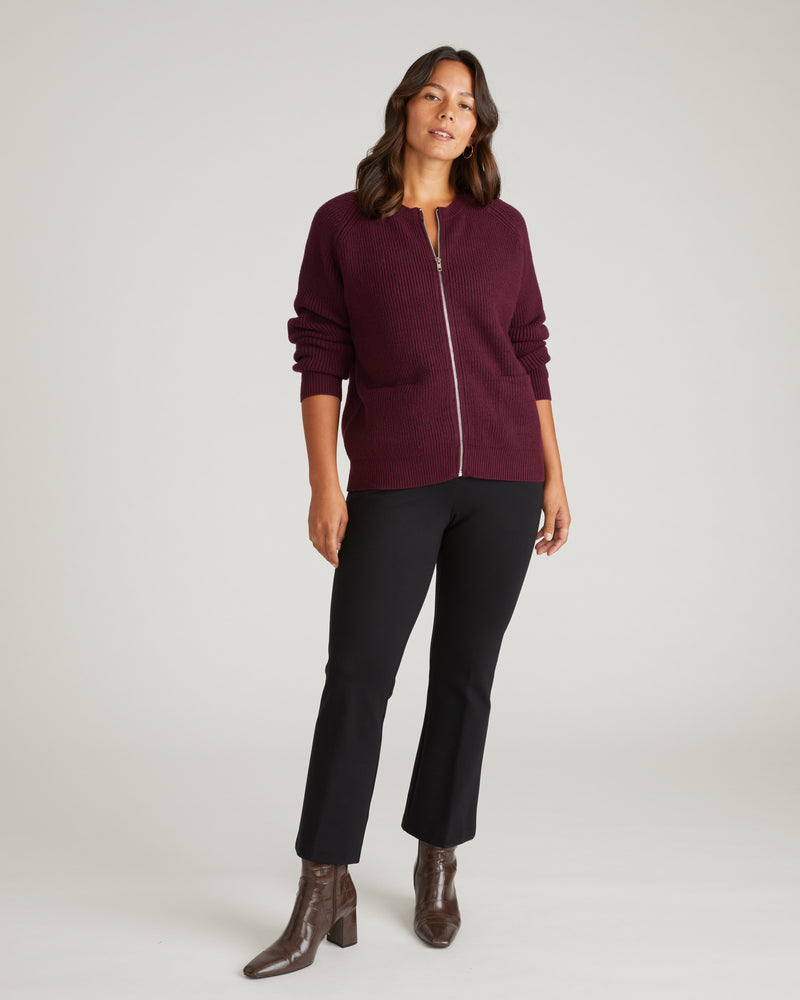 Better-Than-Wool Zip Cardigan - Gamay