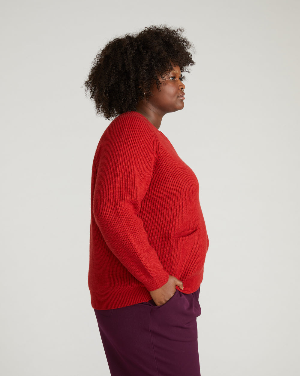Better-Than-Wool Zip Cardigan - Autumnal Red