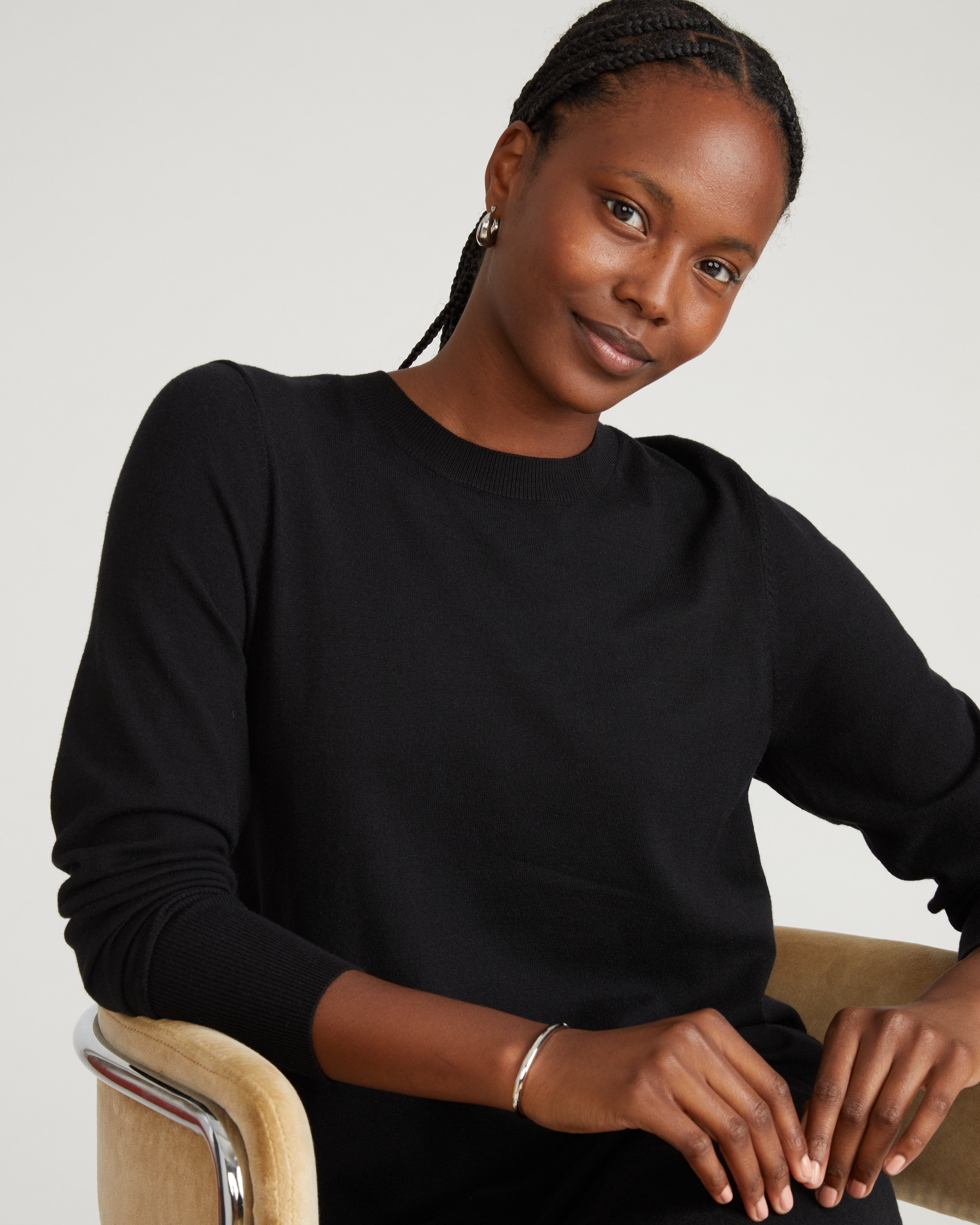 Savvy Fine Knit Everyday Sweater Dress - Black – Universal Standard