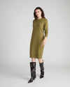Savvy Fine Knit Everyday Sweater Dress - Capulet Olive