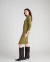 Savvy Fine Knit Everyday Sweater Dress - Capulet Olive