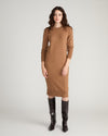 Savvy Fine Knit Everyday Sweater Dress - Classic Camel