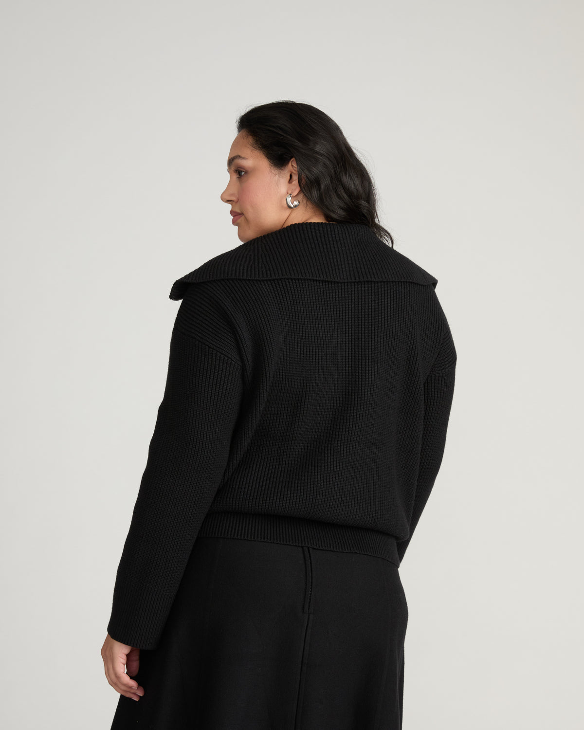 Brenda Zip Sweater - Black