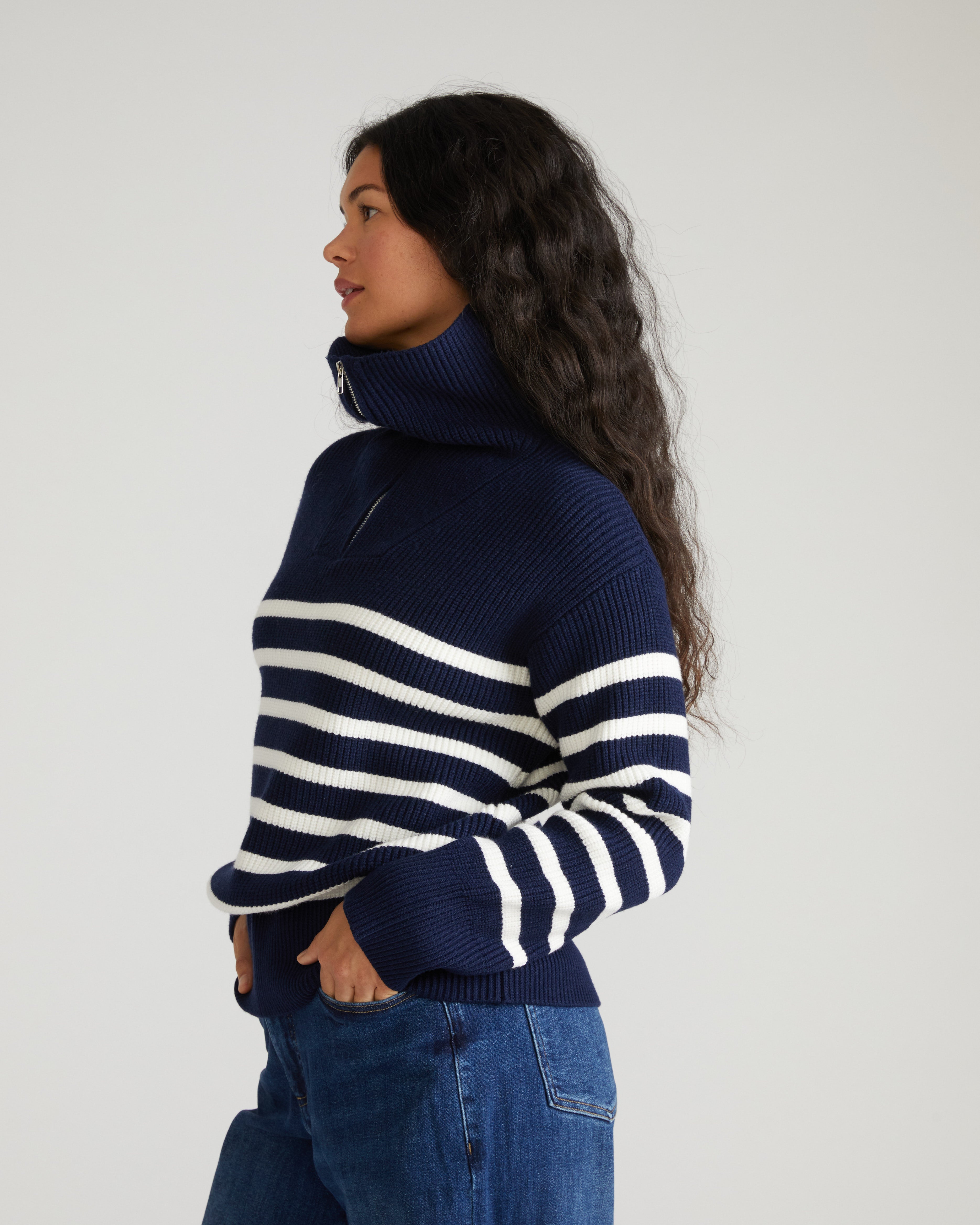 翠⭐︎SWELL STRIPE KNIT Men's Sidekick Midweight Stretch Quarter Zip Pullover – Storm Creek