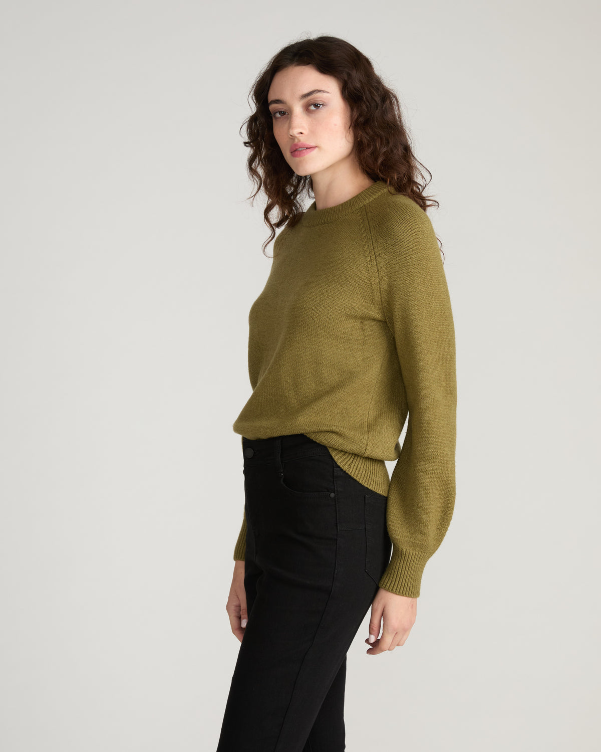 Soft Spun Long Sleeve Sweater - Capulet Olive