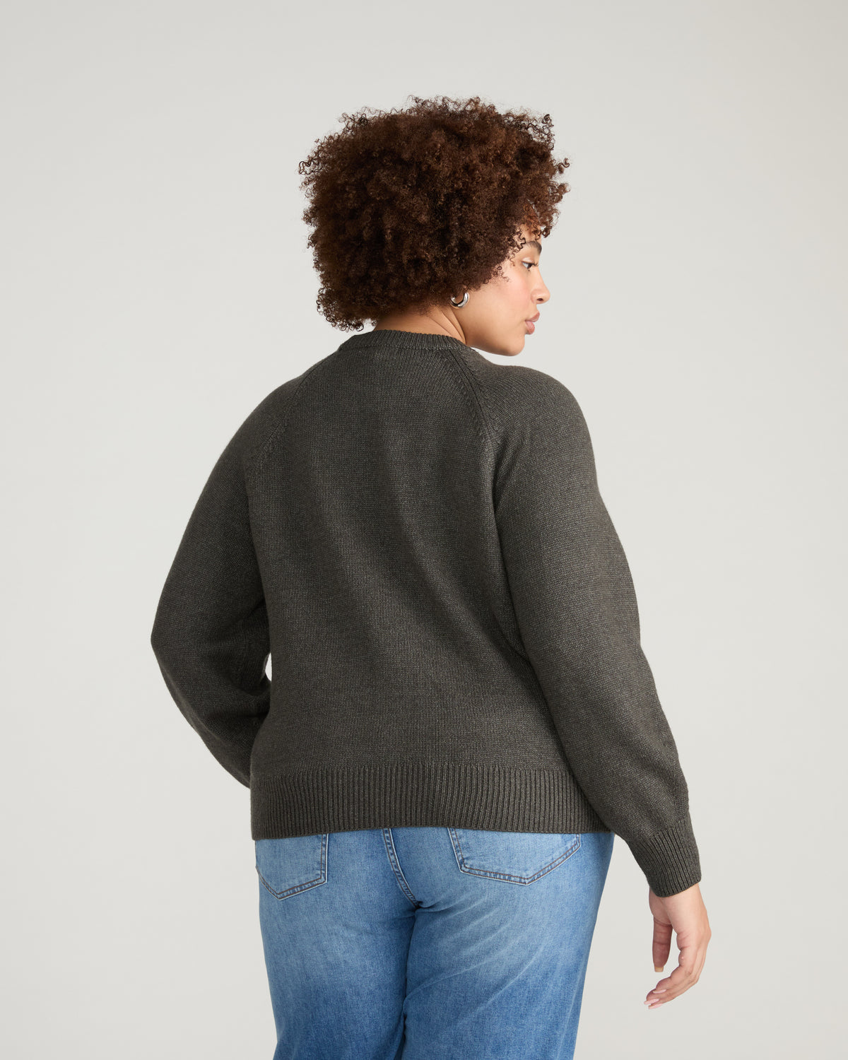 Soft Spun Long Sleeve Sweater - Dark Gray