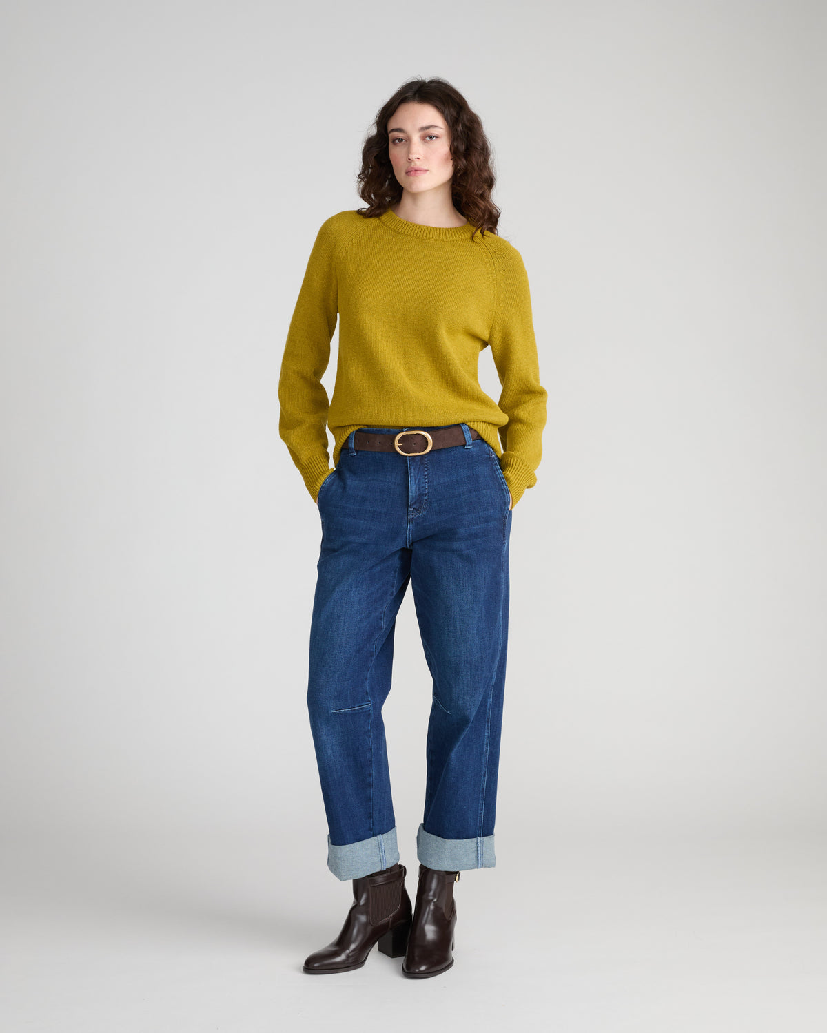 Soft Spun Long Sleeve Sweater - Martini Olive