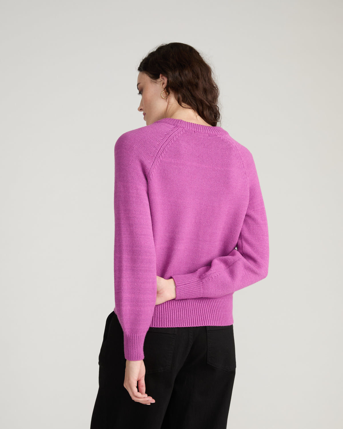 Soft Spun Long Sleeve Sweater - Purple Vision