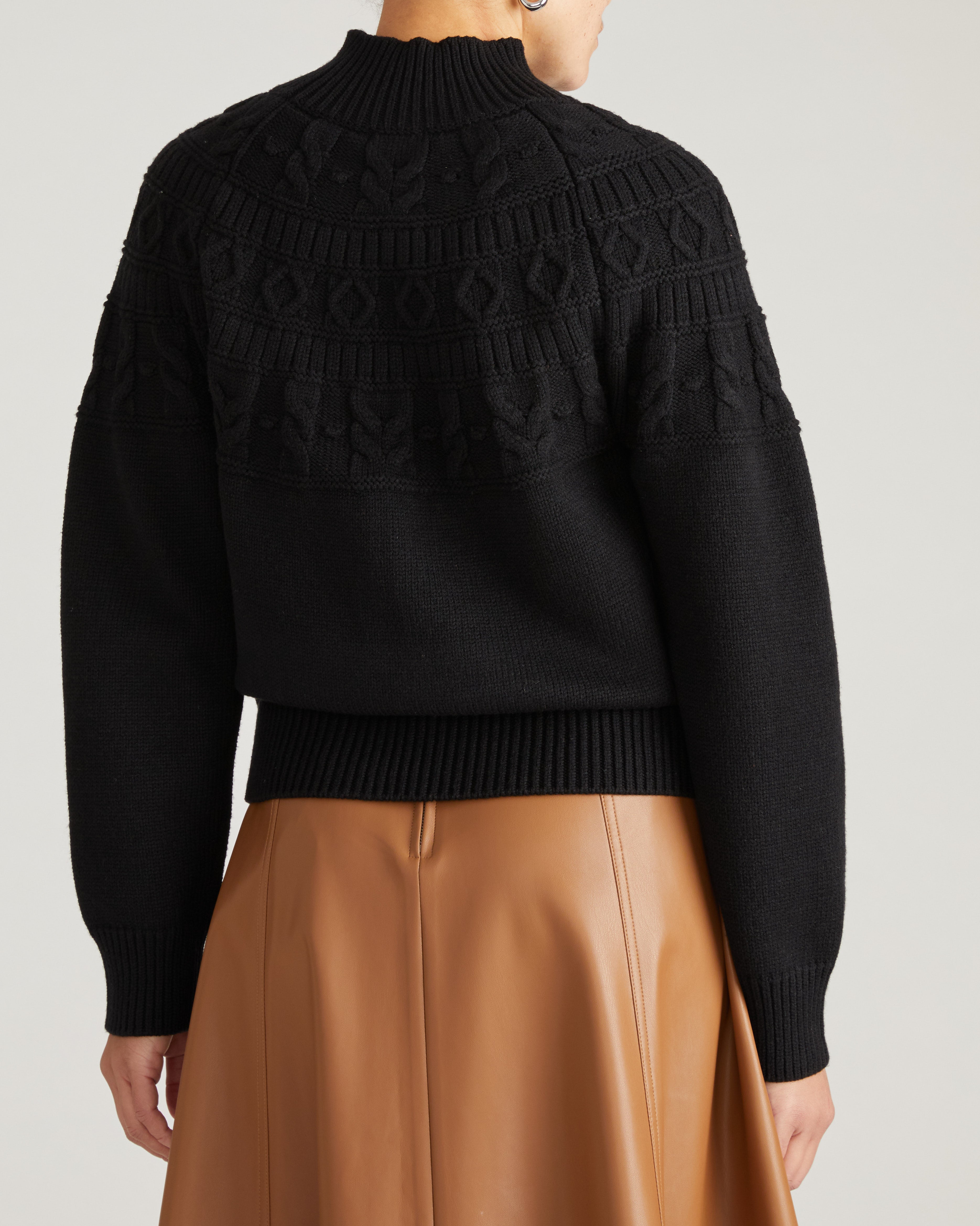 Safiya Cable Knit Sweater - Black – Universal Standard