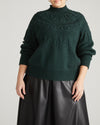 Safiya Cable Knit Sweater - Forest Green