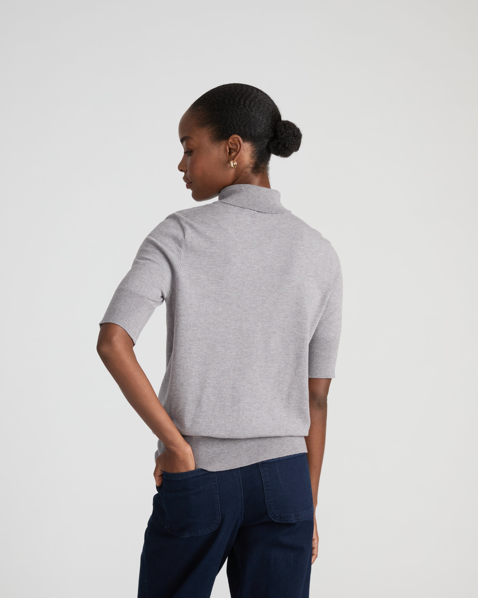 Savvy Fine Knit Turtleneck Sweater Top - Barcarolle Gray | Plus Size & Straight Size Women's Fashion | Universal Standard