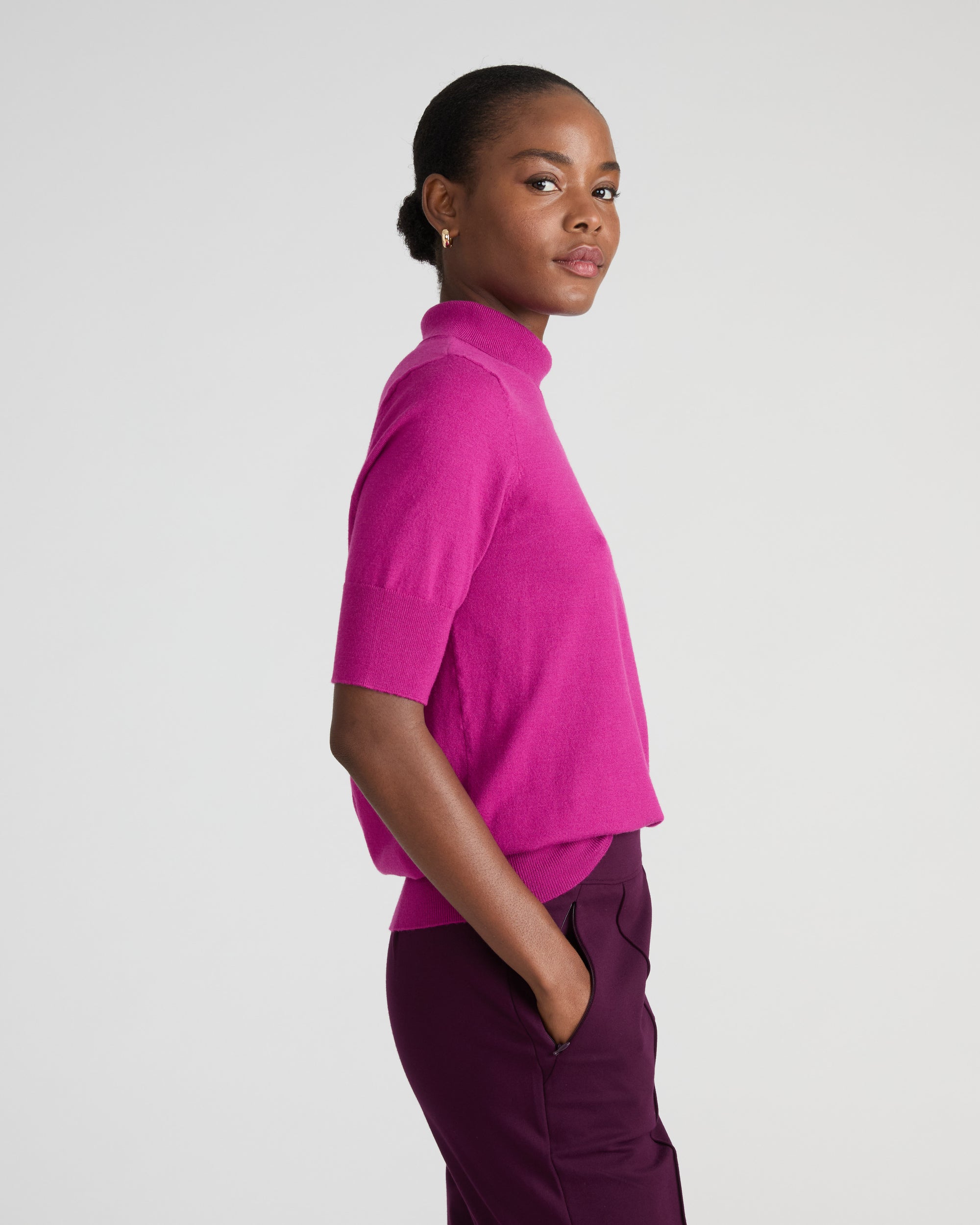 Savvy Fine Knit Turtleneck Sweater Top - Rothko Purple | Plus Size & Straight Size Women's Fashion | Universal Standard