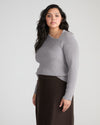 Savvy Fine Rib Asymmetric Sweater - Barcarolle Gray