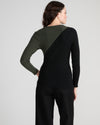 Savvy Fine Rib Asymmetric Sweater - Black/Olive | Plus Size & Straight Size Women's Fashion | Universal Standard