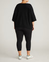 Woman wearing Lotus Sweater - Black from Universal Standard